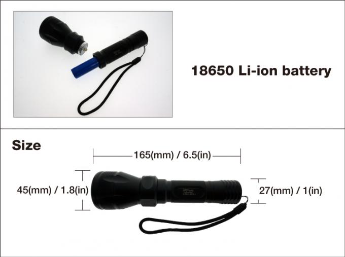 ใช้แบตเตอรี่ชาร์จแบตเตอรี่แบบพกพาได้ยาก 600 lumens led holding switch torchlight