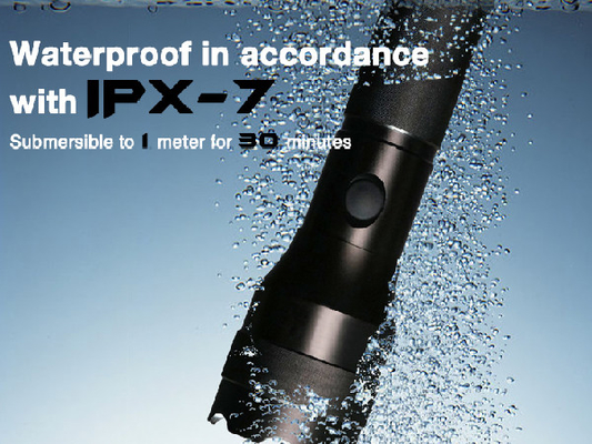 Brightest Cree Xml T6 ไฟฉาย LED Security Flashlight Waterproof IPX7 สำหรับตำรวจ