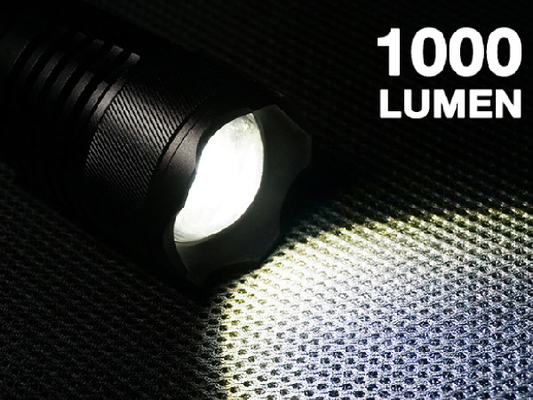 ซูม Head ความปลอดภัยสูง Torchlight 1000 Lumen พร้อมแบตเตอรี่ขนาด 9 * AA