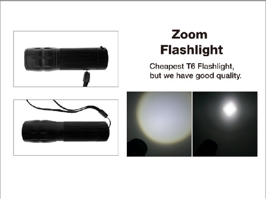 XML T6 EDC ไฟฉาย LED ขนาดเล็กซูมกระเป๋าขนาด 4 * AAA แบตเตอรี่ Torch