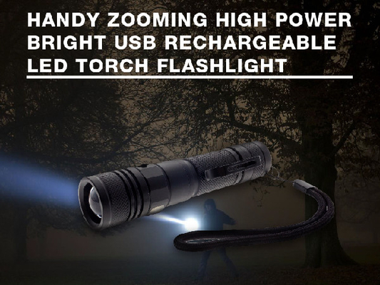 ไฟฉาย LED EDC แบบพกพาชาร์จไฟขนาดกะทัดรัดด้วยการชาร์จ Micro USB