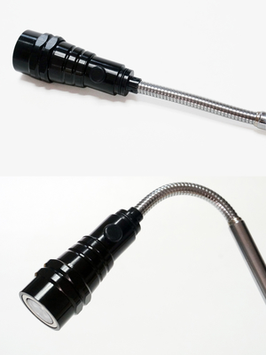 อลูมิเนียมอัลลอยแม่เหล็กไฟฉาย LED ไฟฉายประเภทส่วนขยายสวิทช์ปุ่มกด