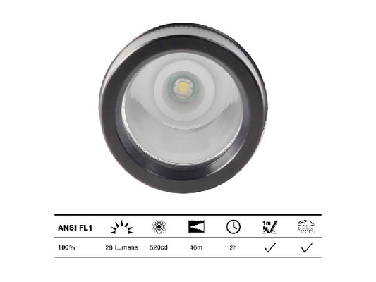 Black Color Aaa Keychain Flashlight Waterproof High Brightness 46m Beam Distance