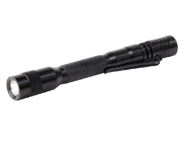 เข็มขัดนิรภัยขนาดพกพาขนาดกระทัดรัด 130 ลูเมน 2AA แบตเตอรี่ไฟฉายพร้อม Penclip